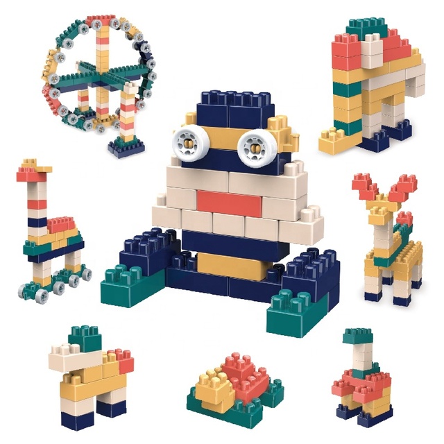 Samtoy 520Pcs Educational Puzzle Game Stacking Toys Brick Sets Blocks Model Building Toys Mini Building Blocks for Kids