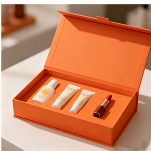 Biểu Tượng Tùy Chỉnh Cán Bóng Thân Thiện Với Môi Tái Chế Sang Trọng Gói Mỹ Phẩm Từ Các Tông Giấy Bao Bì Hộp Quà Tặng Miếng Bọt Biển - Product Image 1