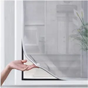 定制尺寸磁性窗纱PVC可调纱帘用于PVC条形窗帘
