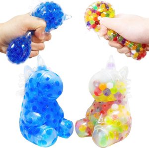 Balles anti-stress squishy pour enfants et adultes, balles anti-stress sensorielles de <span class=keywords><strong>licorne</strong></span> assise, jouets à presser, balle anti-stress extensible <span class=keywords><strong>Fidget</strong></span> - Product Image 1