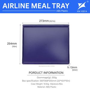 Plateau de service durable en plastique ABS pour l'aviation, avec bords lisses et sans bavures, idéal pour la restauration aérienne et les services alimentaires - Product Image 2