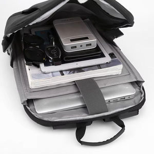 Custom Logo Anti-Theft Waterproof Oxford Business Laptop <b>Backpack</b> with USB Geometric Zipper 20-39L Capacity for Men - Product Image 2