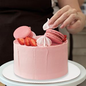 Plateau à gâteau rond blanc de 12 pouces - Base circulaire en <span class=keywords><strong>carton</strong></span> ondulé robuste pour gâteaux - Assiettes jetables, lot de 12 - Product Image 6