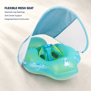 Siège de bain gonflable pour bébé avec auvent solaire amovible, sangle en maille souple et corps large en PVC pour les gammes de piscines personnalisées - Product Image 2