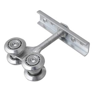 <span class=keywords><strong>Porte</strong></span> <span class=keywords><strong>coulissante</strong></span> de grange à double roue à faible bruit en acier inoxydable de conception moderne, épaisseur de 4 mm, pour bâtiments de bureaux - Product Image 3