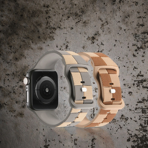 Nouveau bracelet de montre en silicone sportif à motif damier, compatible avec les montres intelligentes Apple Series 10 9 8 7 6 5 4 3 SE - Product Image 2