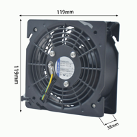 Ventilateur axial en alliage d'aluminium pour armoire Rittal, à roulement à billes, 230V AC, 120x38mm, 17.7W, 2650RPM, pour boîtiers PLC DV4650-470