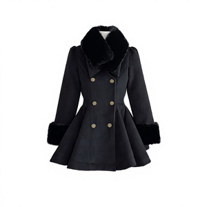 2026 Autumn Winter New Vintage Hepburn Prologue Waist-controlled Cotton Woolen Rich Girl's <b>Poncho</b> - Product Image 3