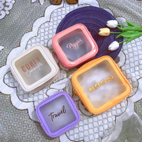 Ensemble de pochettes organisatrices transparentes pour couches, approuvées TSA, trousse de maquillage de voyage, sacs cosmétiques, sac de maquillage imperméable