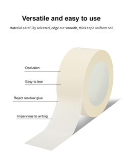 Rouleaux Jumbo blancs simple face de haute qualité ruban de masquage adhésif en caoutchouc étanche pour peinture <span class=keywords><strong>Film</strong></span> de papier adhésif - Product Image 5