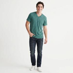 Camisetas de Manga Corta para Hombre al por Mayor, Cuello Redondo, 57% Poliéster, 43% Algodón, Transpirables, Lisas, OEM, Personalizadas con Serigrafía, Lavadas - Product Image 1