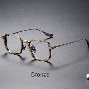 24 New Ultra-Light Classic Solid Myopia <strong>Frame</strong> for Men &amp; Women Anti-Blue Light Rimless <strong>Half</strong>-<strong>Frame</strong> with Large Face Widened Design - Product Image 3