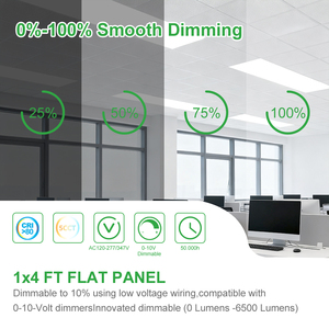 Commercial 1x4 FT LED Panel <strong>Light</strong>, 5 Wattage &amp; 5CCT Tunable Dimming <strong>Drop</strong> <strong>Ceiling</strong> <strong>Lights</strong> for Office and School - Product Image 3