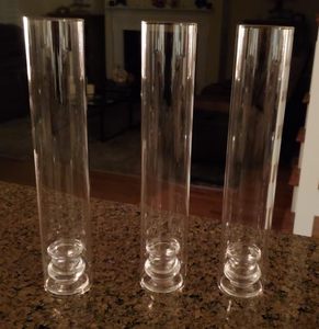 Bottom Chimney Tubes Tapered Windproof Table <b>clear</b> <b>Vases</b> Candle Holders Medium Hurricane Glass Cylinders with Stand for Wedding - Product Image 2