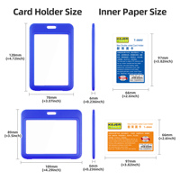 Manchon de carte d'identité de travail en plastique multifonction personnalisé en gros Employés Travailleurs Pass Access Card Cover ID Tag Bus Card Sleeve