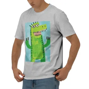 เสื้อยืดฟิตเนสแขนสั้นผ้าคอตตอนออร์แกนิกสำหรับผู้ชาย100% พิมพ์ลายน้ำหนัก220กรัม - Product Image 2