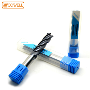 4 sáo phẳng cuối nhà máy cắt Vonfram cacbua thẳng chân 1mm - 12mm trung tâm khoan CNC cuối phay tuyến đường bit - Product Image 4