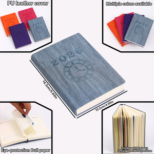 2026 PU mềm Bìa máy tính xách tay A6 biểu tượng tùy chỉnh tiếng Anh hiệu quả lịch kế hoạch Túi Tạp Chí doanh nghiệp tùy biến - Product Image 4