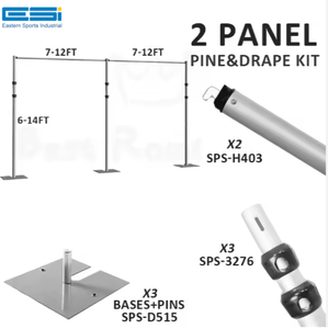 Kit de tubos y cortinas modulares ESI para fondos de boda y cabinas de fotos - Product Image 1