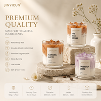 Lilin Aroma Kopi Latte Kustom Berbahan Lilin Kedelai Buatan Tangan Lilin Dessert dalam Stoples Kaca Dekorasi Rumah Hadiah Produsen Label Pribadi OEM
