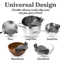 Passoire à pâtes en silicone à large ouverture, passoire à aliments à clipser sur la casserole, pour légumes, fruits, outil de drainage de cuisine, ustensiles de cuisine