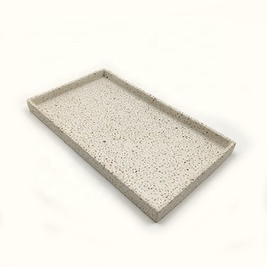 Plateau rectangulaire de rangement pour serviettes à main, en béton, pour la maison - Product Image 4