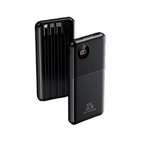 Chargeur portable mini 10000mAh, station d'alimentation, PD22.5W, charge rapide, câble intégré, charge super rapide, powerbank