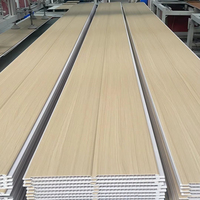 Matériaux de construction de maisons, panneaux en bois stratifié couleur PVC, faux plafond en PVC pour murs et plafonds
