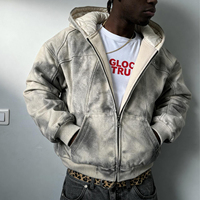 Veste bomber en coton de grande taille, style streetwear vintage, lavée, de haute qualité, fabriquée sur mesure par les fabricants, fermeture éclair, veste de travail pour hommes