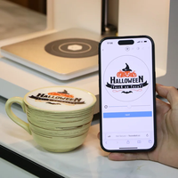 Nouvelle imprimante couleur industrielle avec connectivité USB pour impression DIY facile d'images et logos couleur de haute qualité sur lattes, cocktails et bières