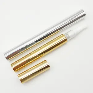 Cosmetic Pen Packaging 2ML Twist Cosmetic Container Cuticle Nail Oil Empty Aluminium Twist Up Lip Gloss Pen Packaging
