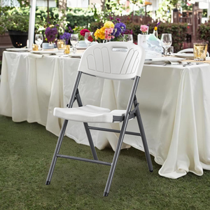 كراسي طعام قابلة للطي بالجملة بتصميم عصري للحدائق والفعاليات وحفلات الزفاف - لون أبيض - Product Image 3