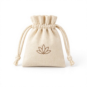 Sac à cordon en coton avec logo personnalisé, disponible en plusieurs couleurs, pour bijoux et cadeaux - Product Image 3