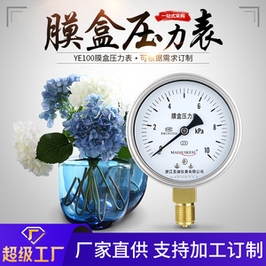 เกจวัดแรงดันไมโครแบบกำหนดเองได้ YE100 ตัวเรือนสแตนเลสสำหรับก๊าซธรรมชาติ, เกจวัดแรงดันไดอะแฟรมตัวเรือนสแตนเลส 304 - Product Image 5