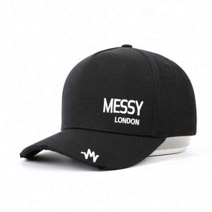 Best Selling Products 5 Panel Adult Men Structured 100 % Cotton Black Distressed 3D Embroidered Baseball <b>Hat</b> - Product Image 1