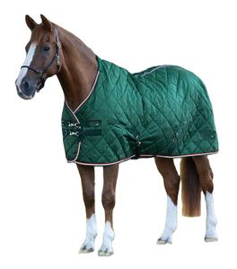 Alfombra de caballo estable con forro polar de relleno de algodón a cuadros para uso en invierno y comodidad de carcasa de tela duradera - Product Image 1