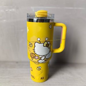 Cartone animato 40oz Stan coppette acqua invernale tazze di paglia in acciaio inox tazza con manico da viaggio auto isolato tazza di caffè - Product Image 5