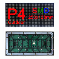 Écran LED couleur plein format fixe extérieur P4 à taux de rafraîchissement élevé, étanche IP65, haute luminosité