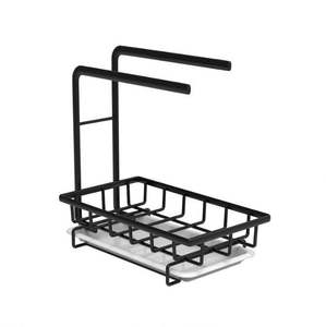 Porte-éponge <span class=keywords><strong>pour</strong></span> évier de cuisine extensible Caddy organisateur torchon porte-serviettes télescopique en acier inoxydable évier support - Product Image 1