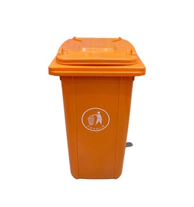 Poubelle de jardin rectangulaire XH de 240 litres avec roues, en plastique HDPE, pour déchets extérieurs - Product Image 1