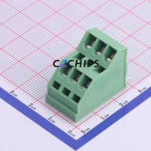 XY112B-5.08-2*3P Spring Terminal Block Through hole Component (THT),P=5.08mm Connector 2x3P 5.08mm Green 6P - Product Image 1