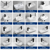 Lavabo Ovalado de Montaje Superior CE CUPC Europeo de 500mm, de Arcilla Refinada, con un Solo Orificio, Personalizado