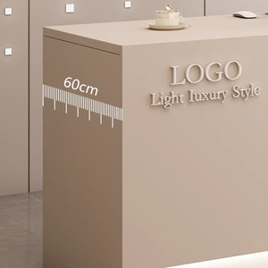 เคาน์เตอร์บาร์ขนาดเล็ก เคาน์เตอร์ต้อนรับ เคาน์เตอร์แคชเชียร์ ร้านเสื้อผ้าสไตล์โมเดิร์นมินิมอล ร้านชานม เคาน์เตอร์ร้านเสริมสวย - Product Image 4