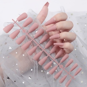 <span class=keywords><strong>Faux</strong></span> ongles en acrylique à pointe noire, 24 ballerine, artificiels, à bas prix, mi-longs, à pression, solides, <span class=keywords><strong>mat</strong></span>, nouveau Design, - Product Image 6