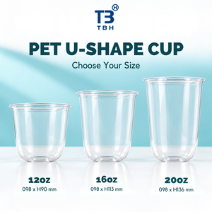 แก้ว PET 20 ออนซ์ 98 มม. รุ่น U CUP CS98-20 แก้วพลาสติก PET ใส สำหรับเครื่องดื่มเย็น น้ำผลไม้ กาแฟเย็น บาร์ โรงแรม รับผลิตแบบ OEM ODM - Product Image 3