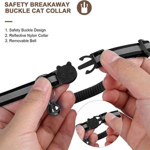 KingHon regolabile Airtag Tracker custodia protettiva collari per gatti porta etichette d'aria Anti-perdita del collare riflettente per gattino con campana - Product Image 6