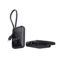 Mini Banco de Energía de 10000mAh con Carga Rápida PD de 22.5W, Portátil, con 4 Cables Integrados y 2 Linternas LED con Pantalla LED