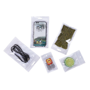 Vente chaude Blanc Perle <span class=keywords><strong>Film</strong></span> Fenêtre Transparente En Plastique Sac <span class=keywords><strong>À</strong></span> Fermeture Éclair Avec Trou De Suspension - Product Image 3