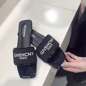 Versión Coreana de zapatillas planas con letras para <span class=keywords><strong>mujer</strong></span>, <span class=keywords><strong>zapatos</strong></span> de playa cómodos, simples y versátiles a la moda en verano - Product Image 4
