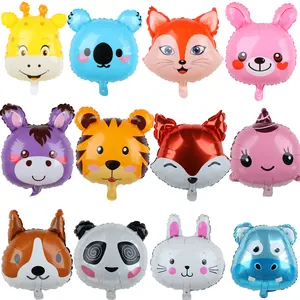 Cartoon Animal Shaped Aluminum Foil Balloons Helium Children's Day Birthday Decor Panda Rabbit Balloons Party Supplies